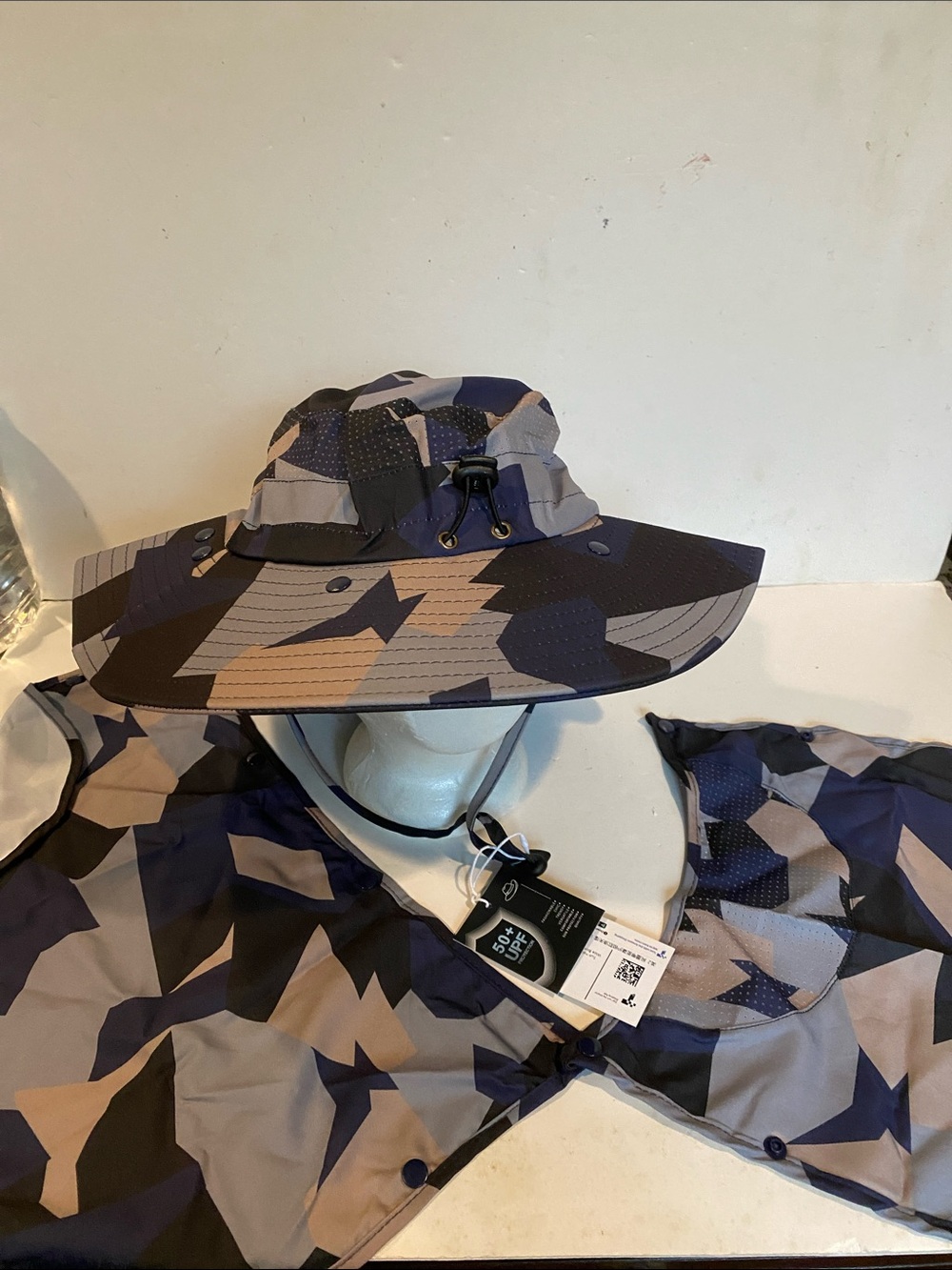 NWT Camo Fishing Sun Hat w/UPF 50+ UV protection
